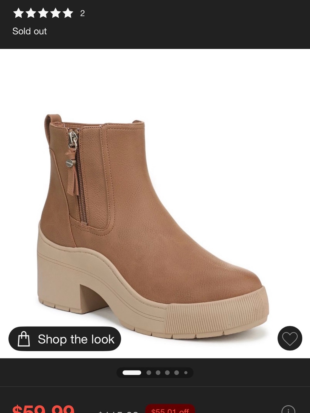 Dr. Scholl's Camel Platform Chelsea Ankle Boots - Picture 3 of 10